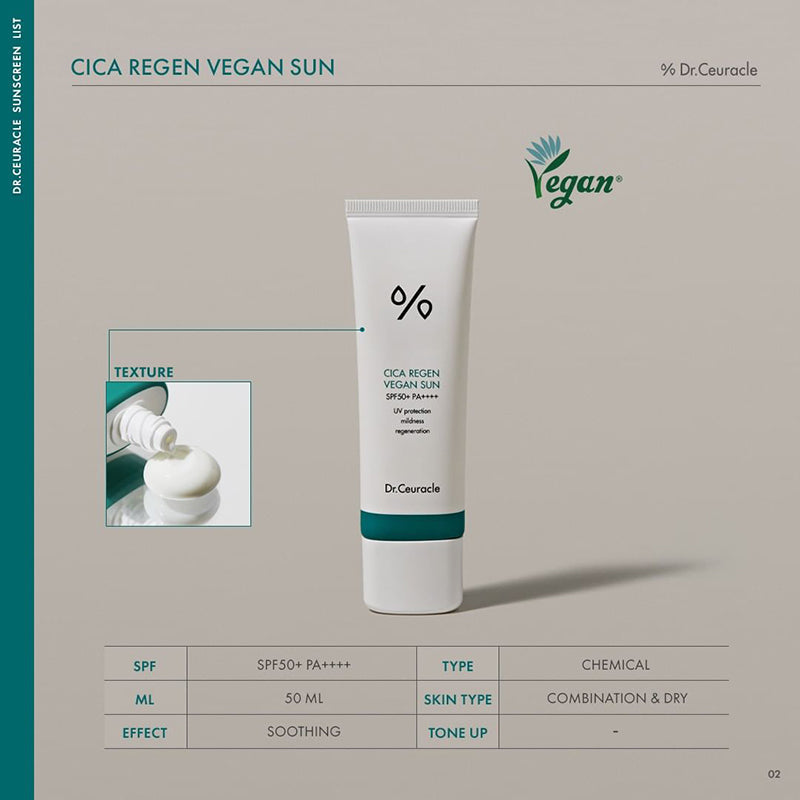 Cica Regen Vegan Sun SPF50 PA++++