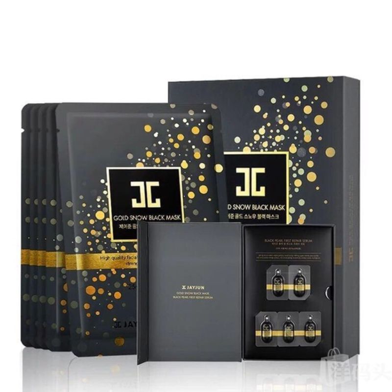 Gold Snow Black Mask