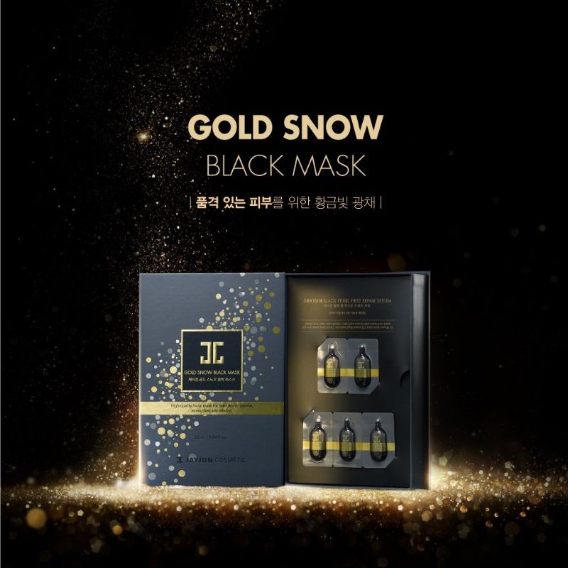 Gold Snow Black Mask